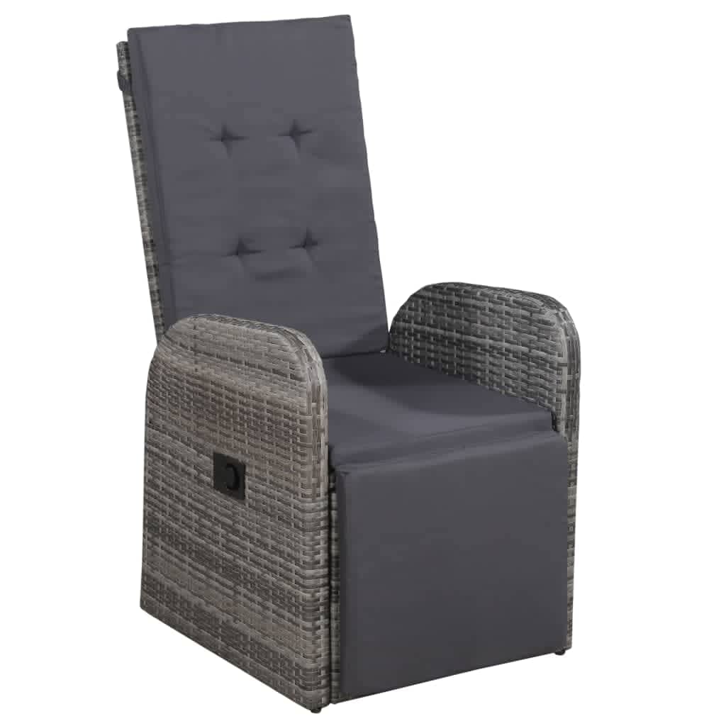 vidaXL Set mobilier pentru grădină, cu perne, 7 piese, gri