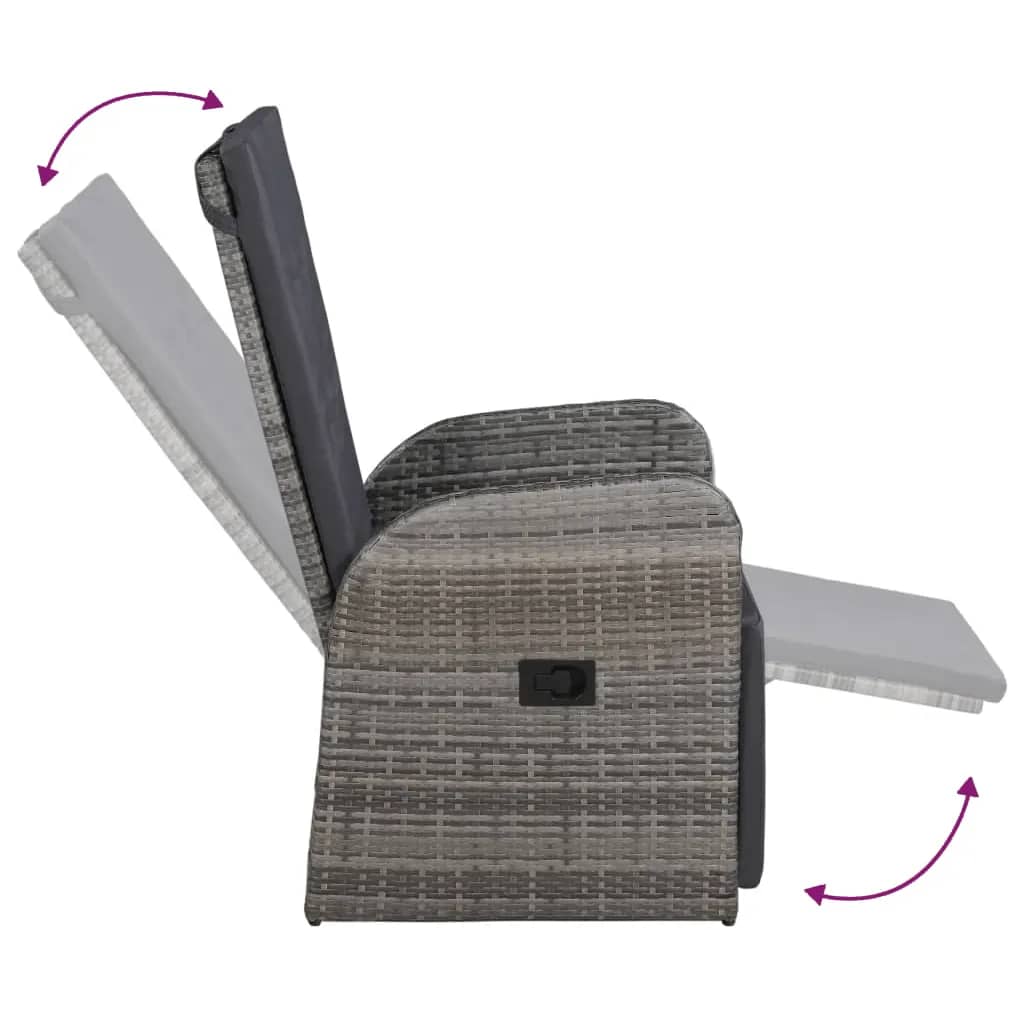 vidaXL Set mobilier pentru grădină, cu perne, 7 piese, gri
