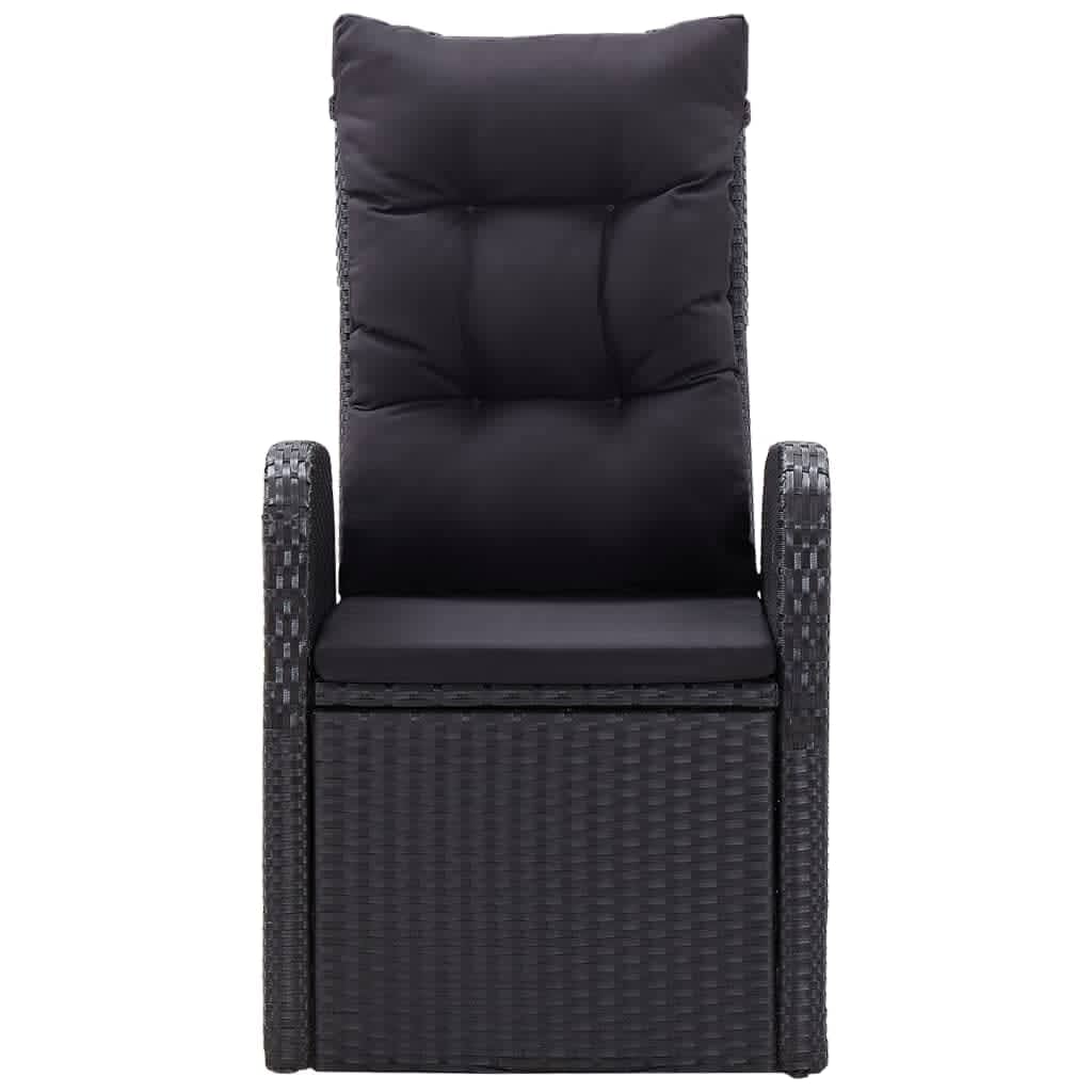 vidaXL Set mobilier de grădină cu perne, 9 piese, negru