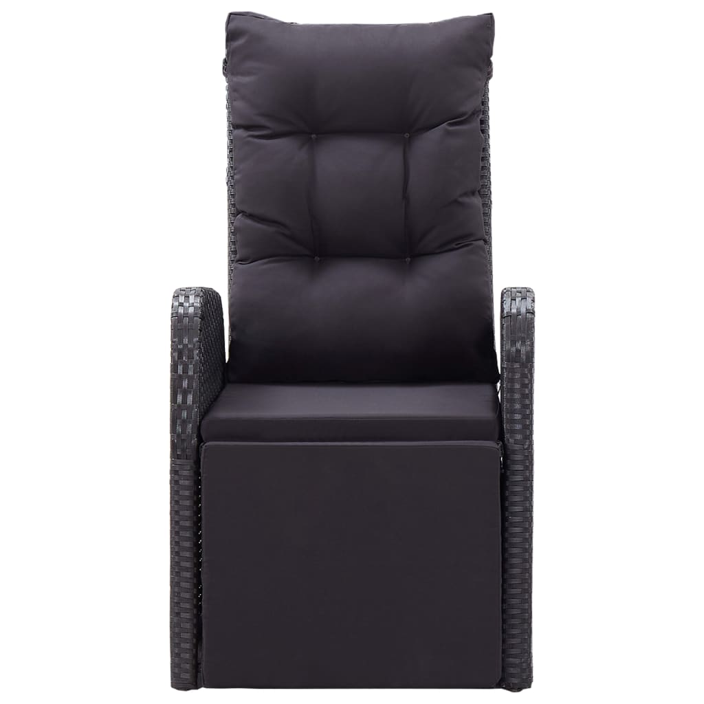 vidaXL Set mobilier de grădină cu perne, 9 piese, negru