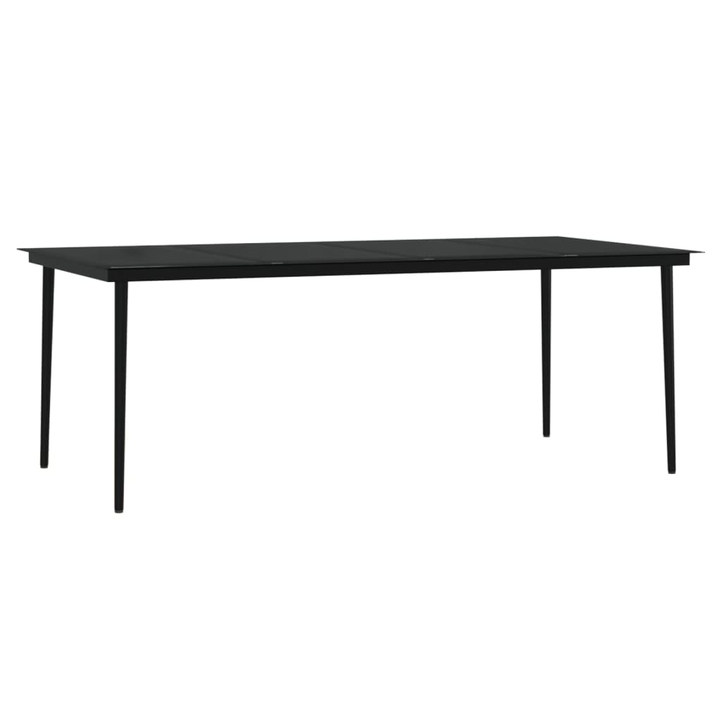 vidaXL Set mobilier de grădină cu perne, 9 piese, negru