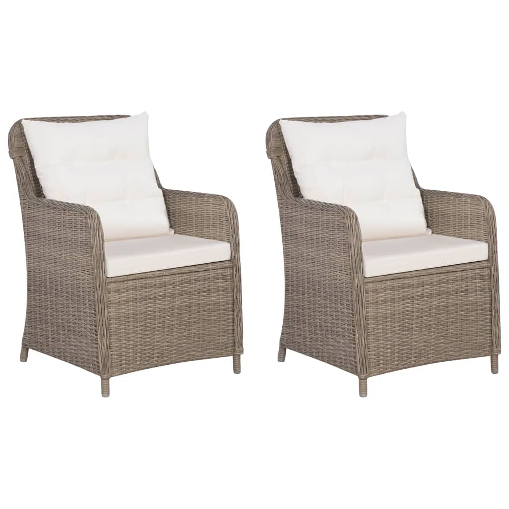 vidaXL Set mobilier pentru grădină, 3 piese, maro