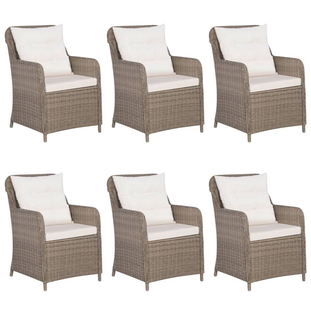 vidaXL Set mobilier pentru grădină, 7 piese, maro vidaXL Set mobilier pentru grădină, 7 piese, maro