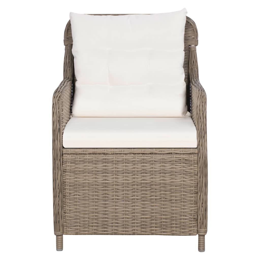 vidaXL Set mobilier pentru grădină, 9 piese, maro