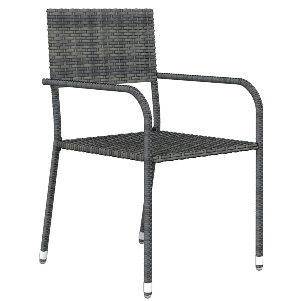 vidaXL Set mobilier pentru grădină, 3 piese, gri
