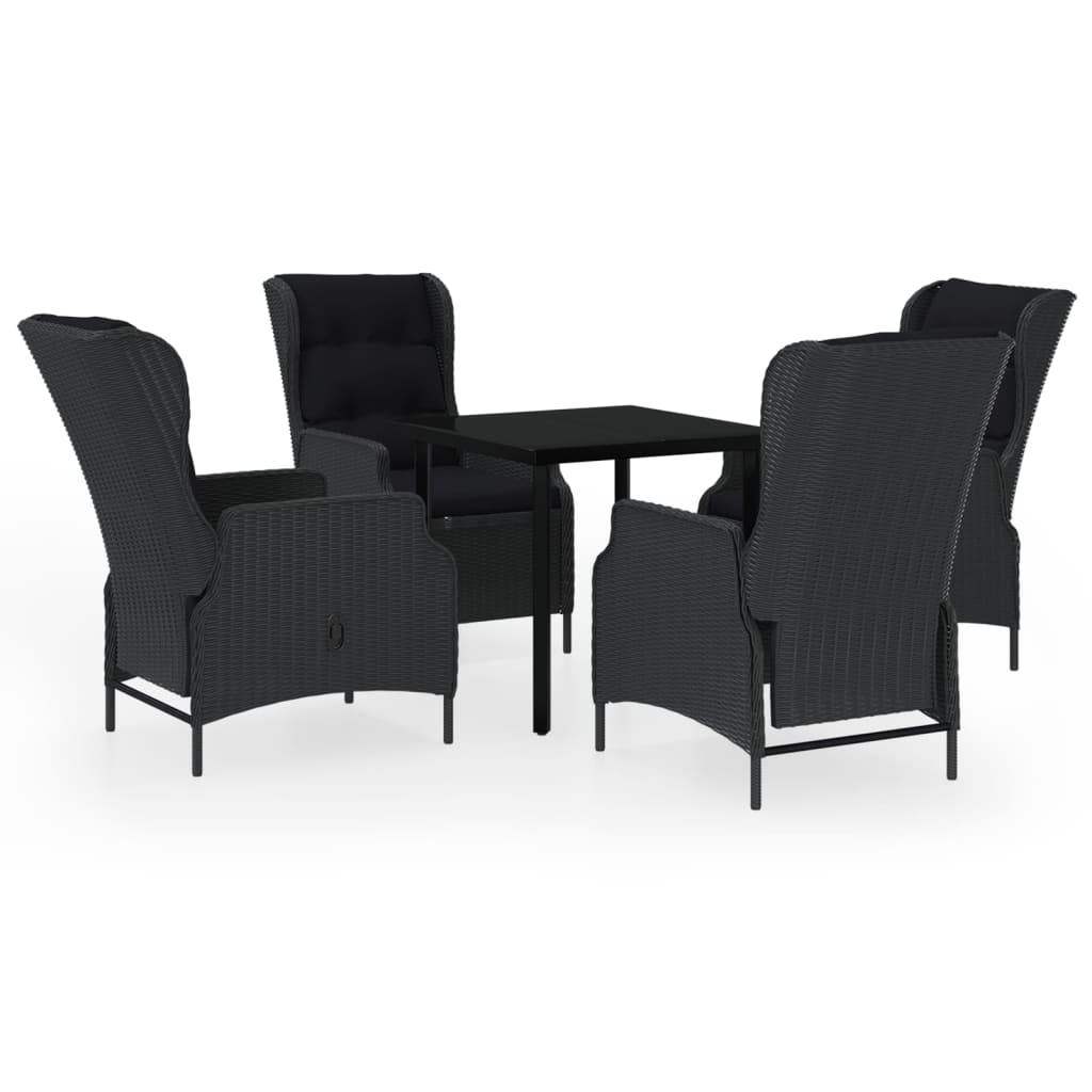 vidaXL Set mobilier pentru grădină, 5 piese, gri închis vidaXL Set mobilier pentru grădină, 5 piese, gri închis