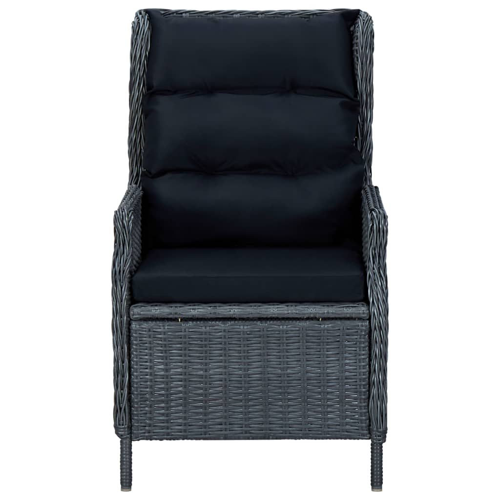 vidaXL Set mobilier pentru grădină, 5 piese, gri închis vidaXL Set mobilier pentru grădină, 5 piese, gri închis