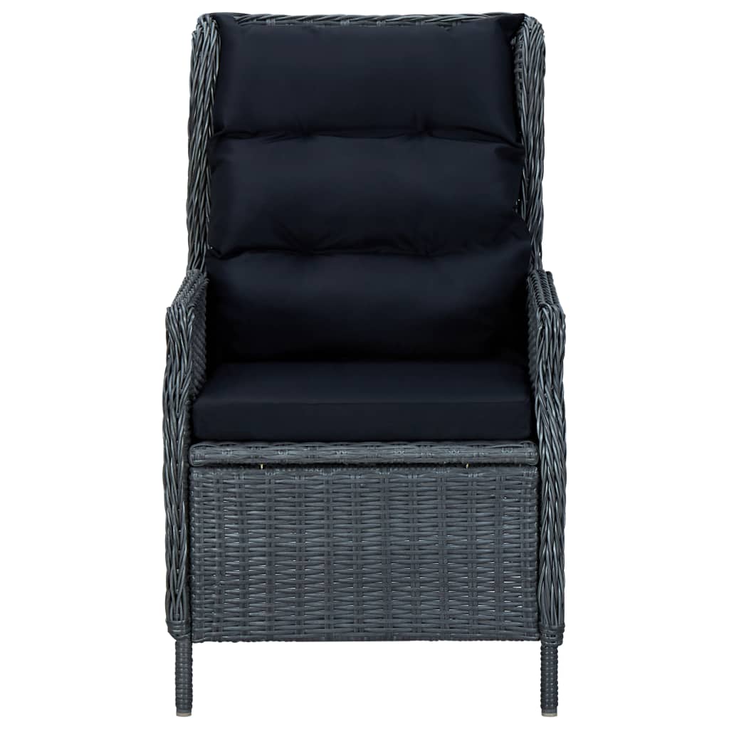 vidaXL Set mobilier pentru grădină, 9 piese, gri închis vidaXL Set mobilier pentru grădină, 9 piese, gri închis