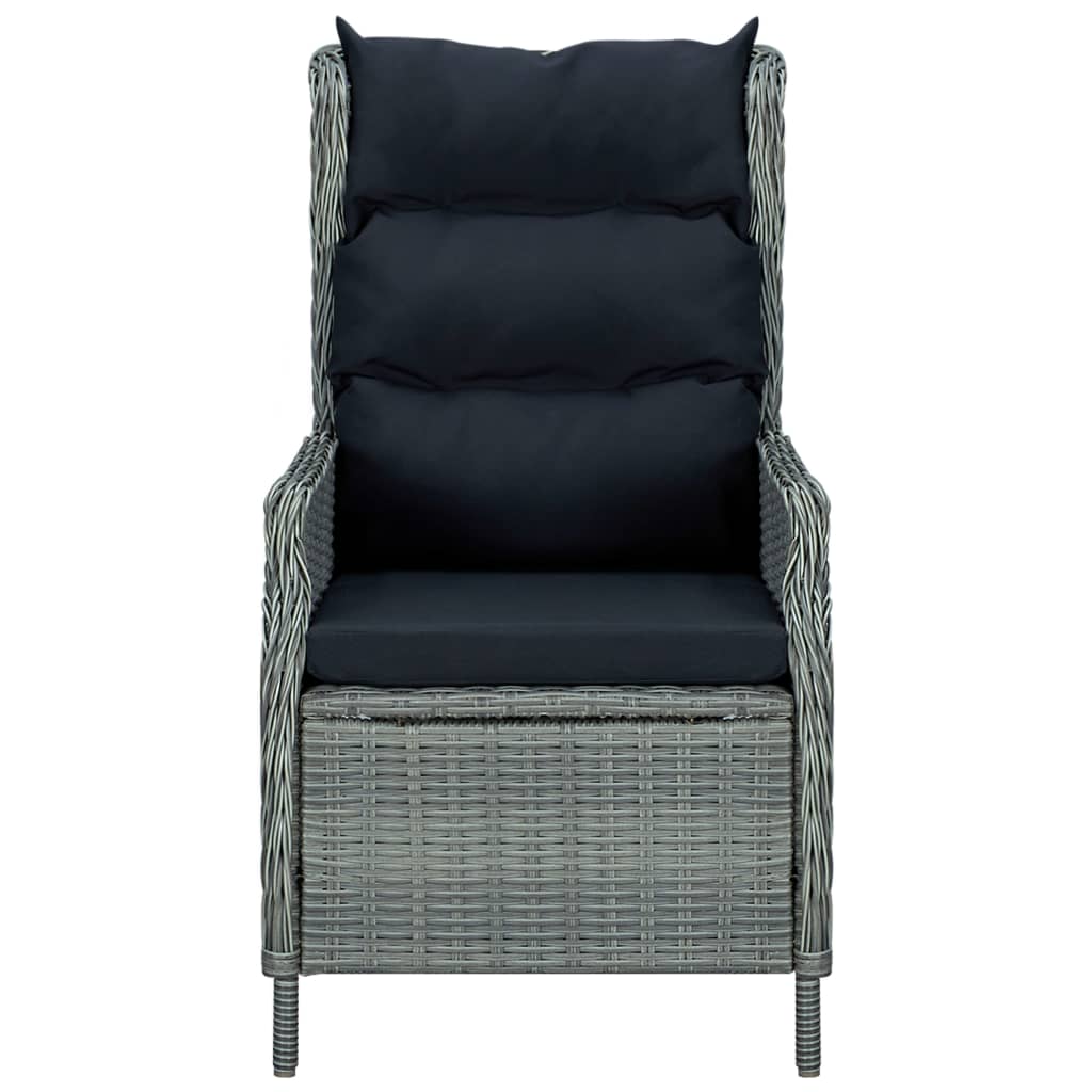 vidaXL Set mobilier pentru grădină, 3 piese, gri deschis