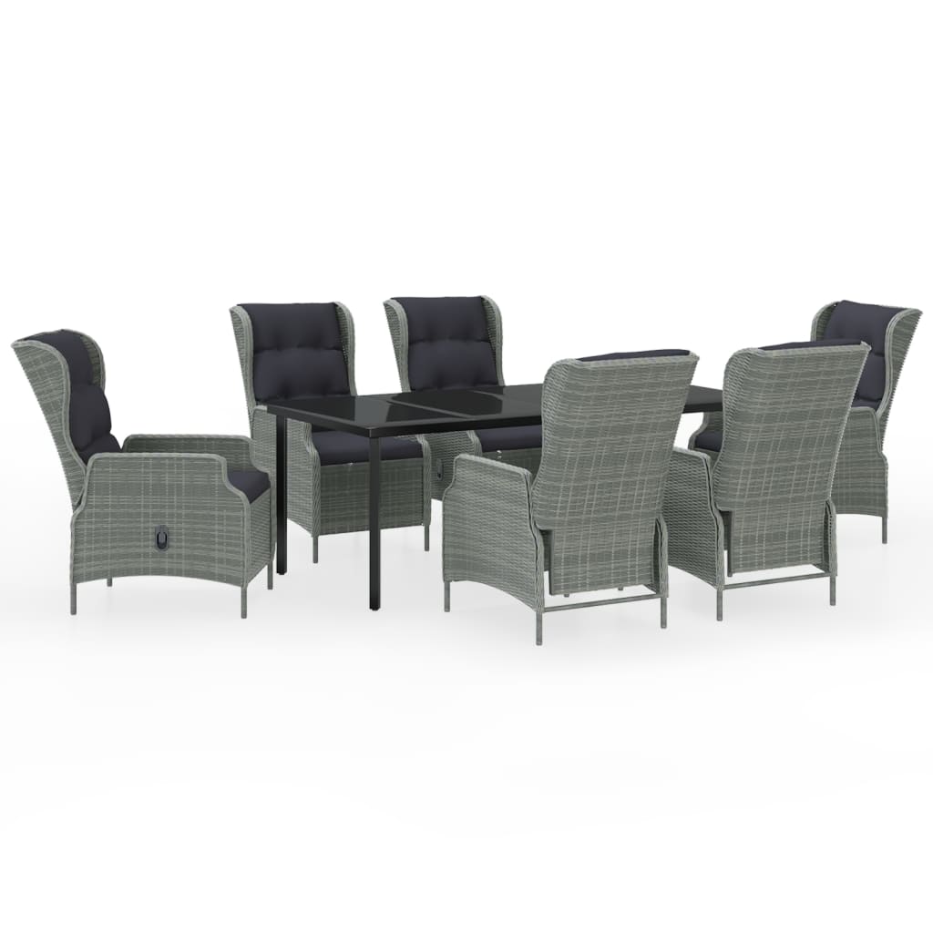 vidaXL Set mobilier pentru grădină, 7 piese, gri deschis vidaXL Set mobilier pentru grădină, 7 piese, gri deschis