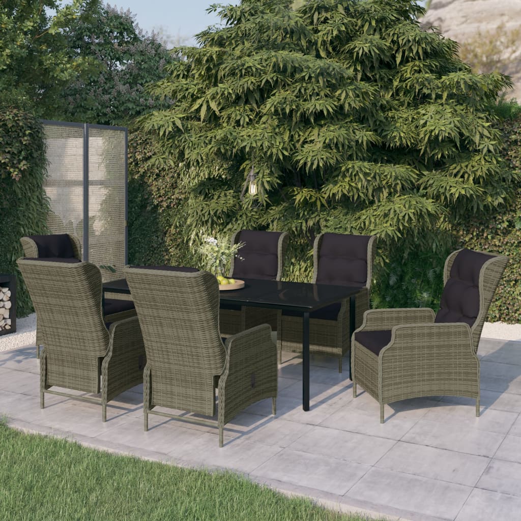 vidaXL Set mobilier pentru grădină, 7 piese, maro vidaXL Set mobilier pentru grădină, 7 piese, maro