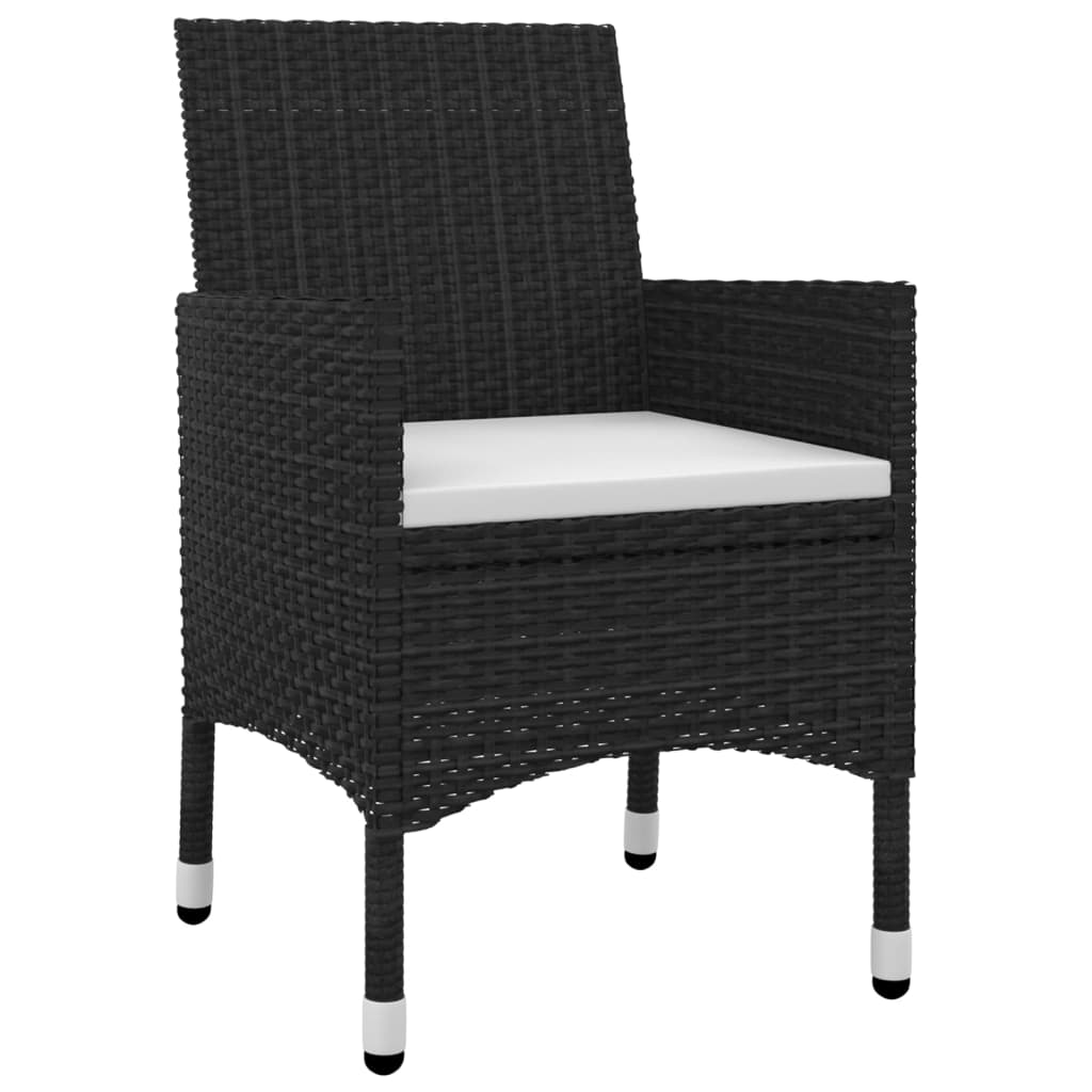 vidaXL Set mobilier de grădină cu perne, 9 piese, poliratan și sticlă