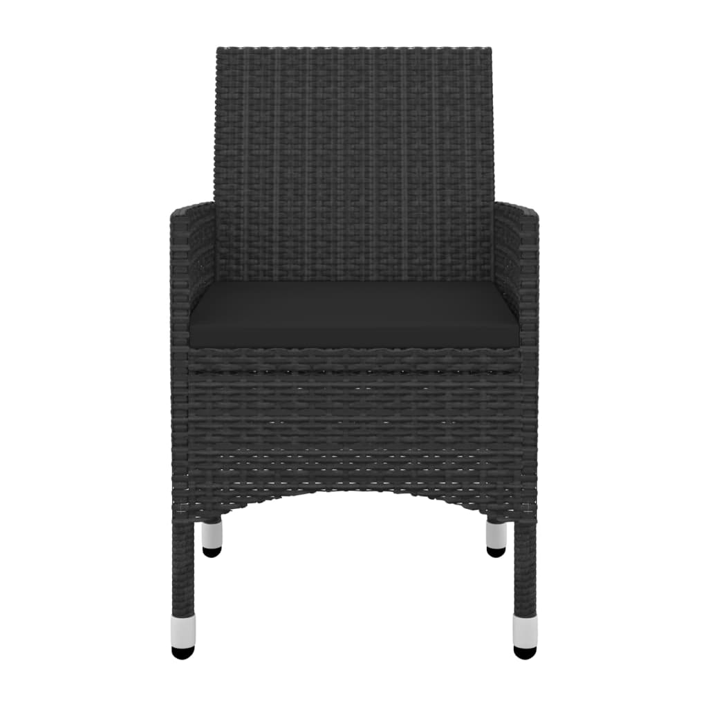 vidaXL Set mobilier de grădină, cu perne, 9 piese, poliratan și sticlă