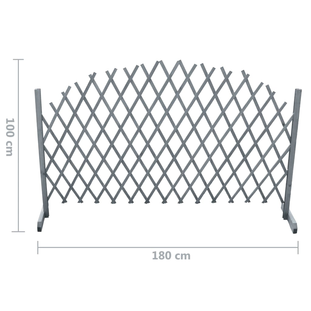 vidaXL Gard din spalier, gri,1,8 x 1 m, lemn masiv de brad