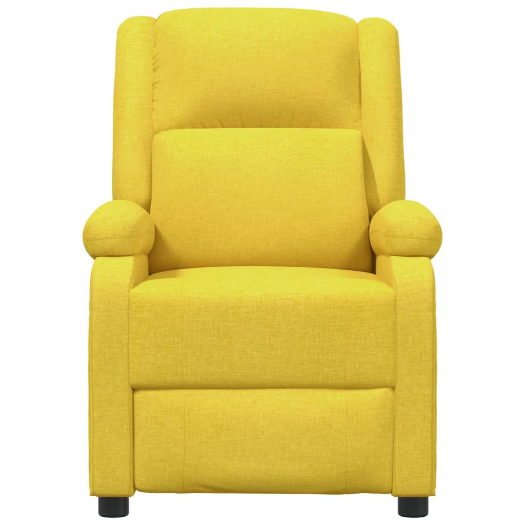 vidaXL Fotoliu rabatabil electric, galben, material textil