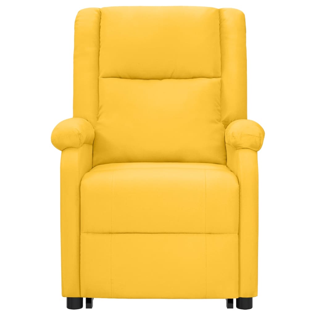 vidaXL Fotoliu cu ridicare, galben, material textil vidaXL Fotoliu cu ridicare, galben, material textil