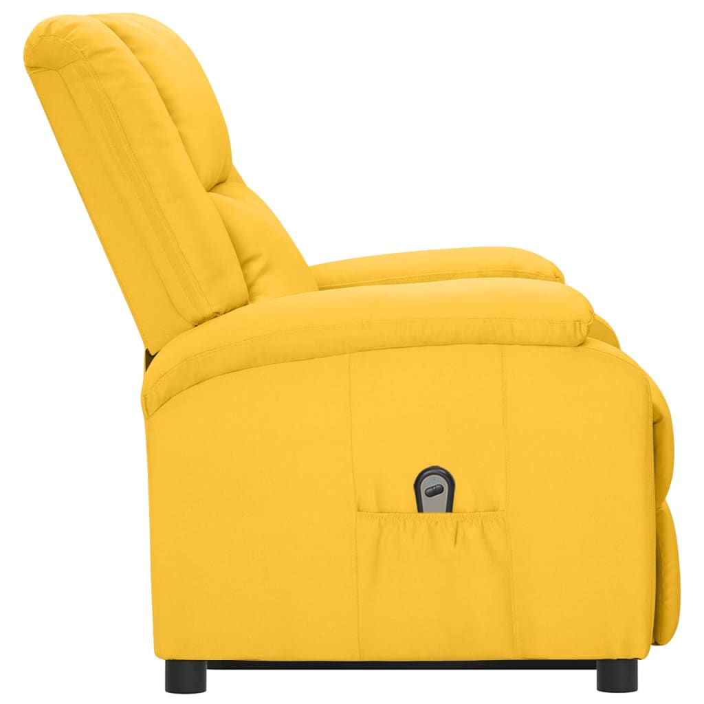 vidaXL Fotoliu cu ridicare, galben, material textil vidaXL Fotoliu cu ridicare, galben, material textil