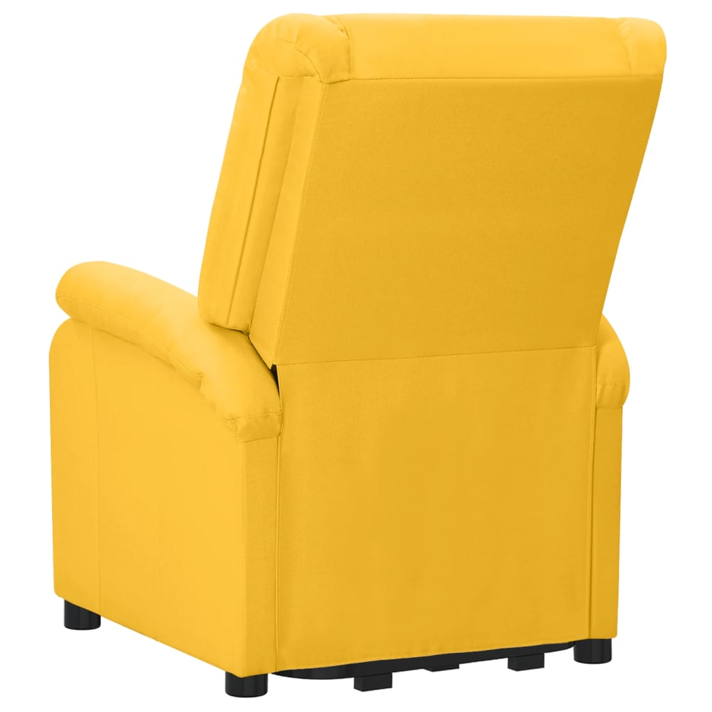 vidaXL Fotoliu cu ridicare, galben, material textil vidaXL Fotoliu cu ridicare, galben, material textil
