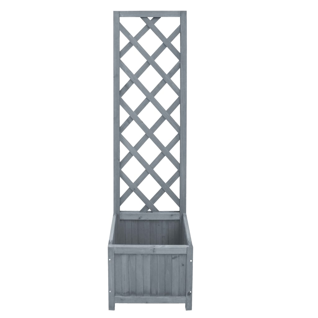 vidaXL Jardinieră cu spalier, 40 x 30 x 135 cm, lemn masiv de brad