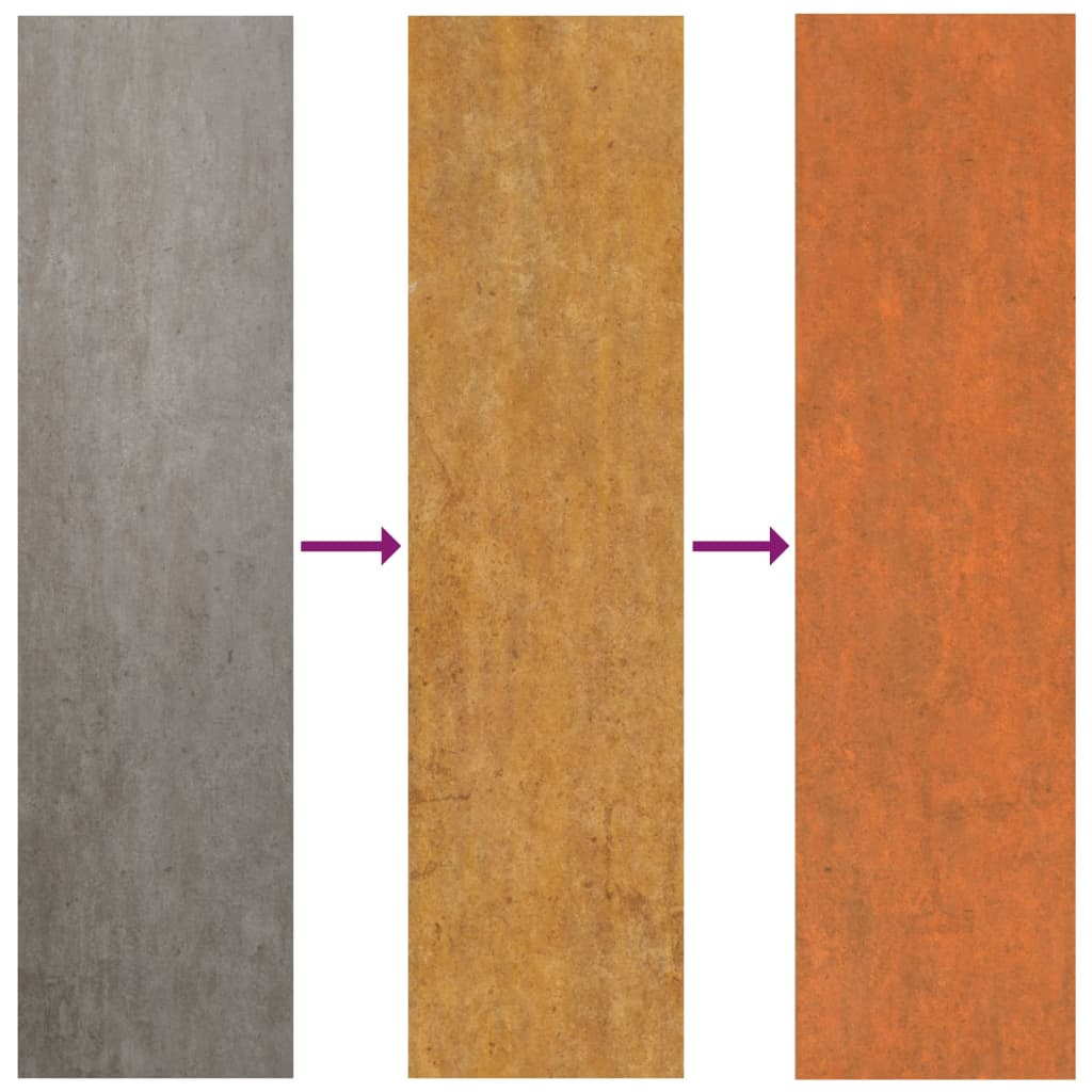 vidaXL Panouri de acoperiș, 36 buc., ruginiu, 100x44 cm, oțel corten vidaXL Panouri de acoperiș, 36 buc., ruginiu, 100x44 cm, oțel corten