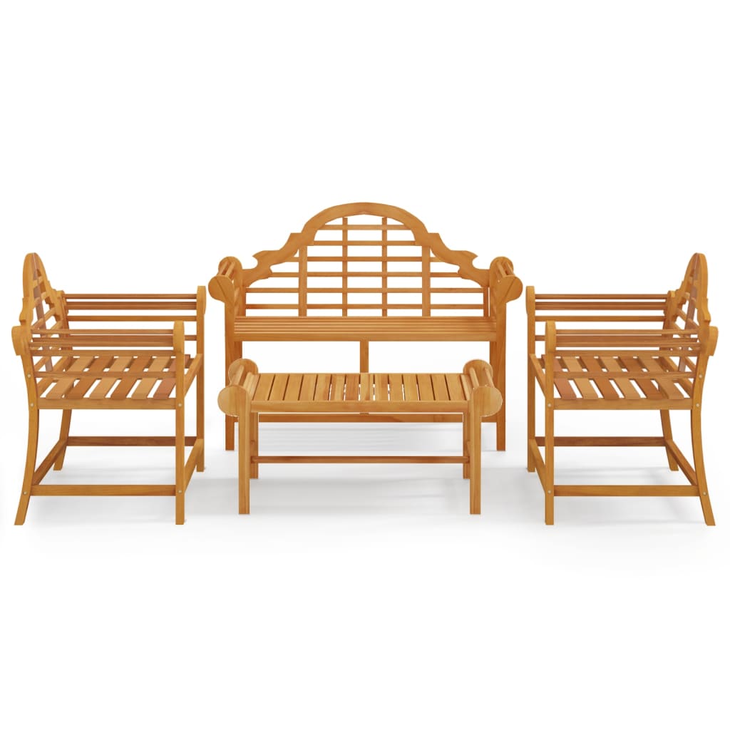 vidaXL Set mobilier de grădină, 4 piese, lemn masiv de tec vidaXL Set mobilier de grădină, 4 piese, lemn masiv de tec