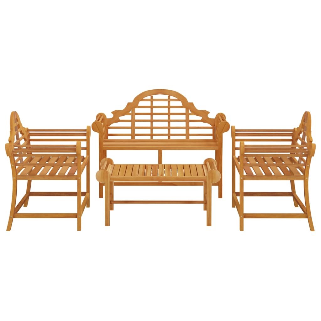 vidaXL Set mobilier de grădină, 4 piese, lemn masiv de tec vidaXL Set mobilier de grădină, 4 piese, lemn masiv de tec