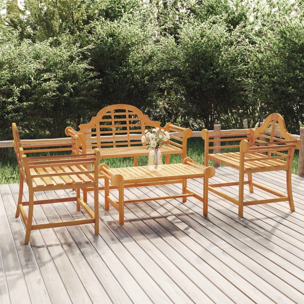 vidaXL Set mobilier de grădină, 4 piese, lemn masiv de tec vidaXL Set mobilier de grădină, 4 piese, lemn masiv de tec