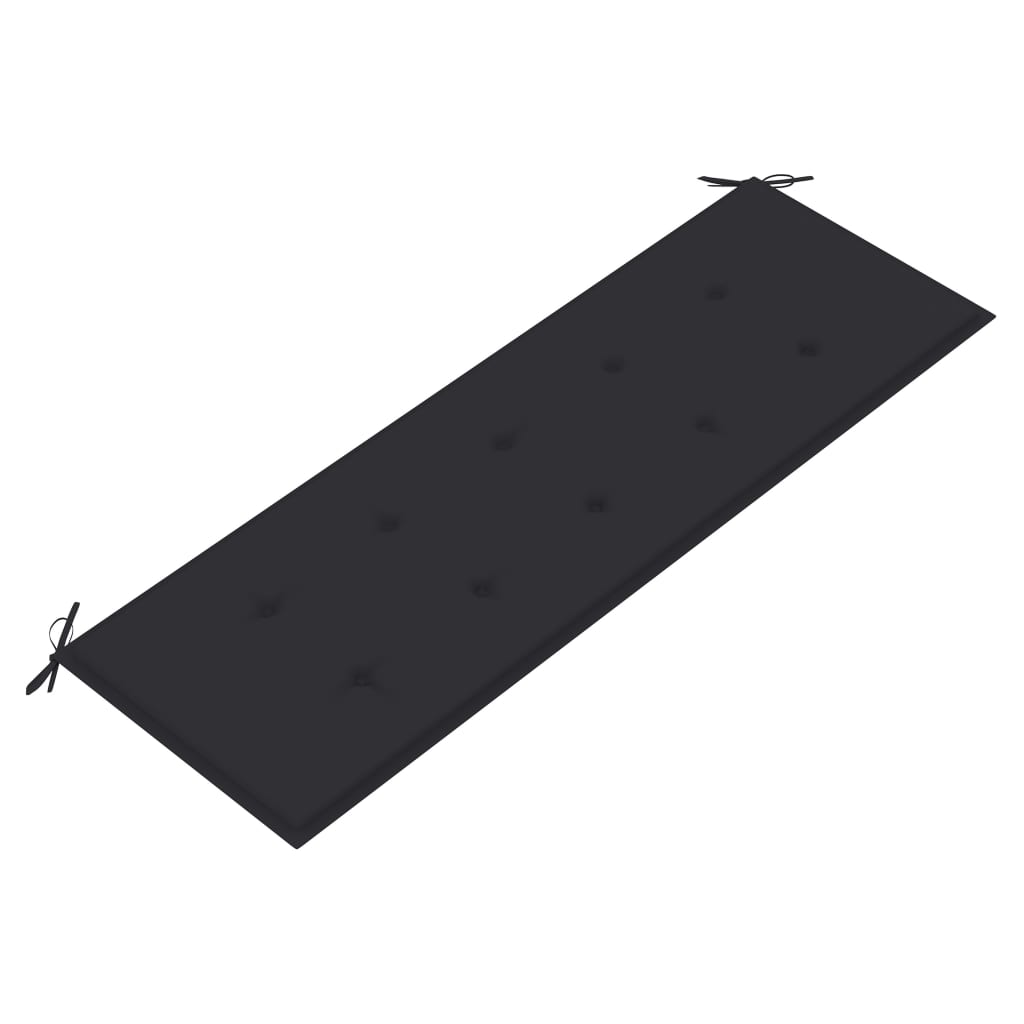 vidaXL Bancă Batavia cu pernă antracit, 150 cm, lemn masiv de tec vidaXL Bancă Batavia cu pernă antracit, 150 cm, lemn masiv de tec