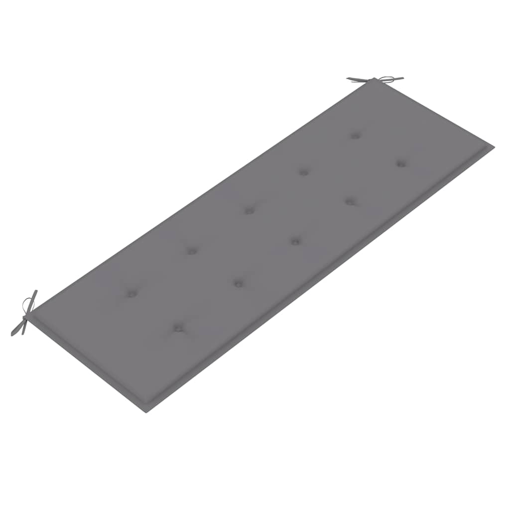 vidaXL Bancă Batavia cu pernă gri, 150 cm, lemn masiv de tec vidaXL Bancă Batavia cu pernă gri, 150 cm, lemn masiv de tec