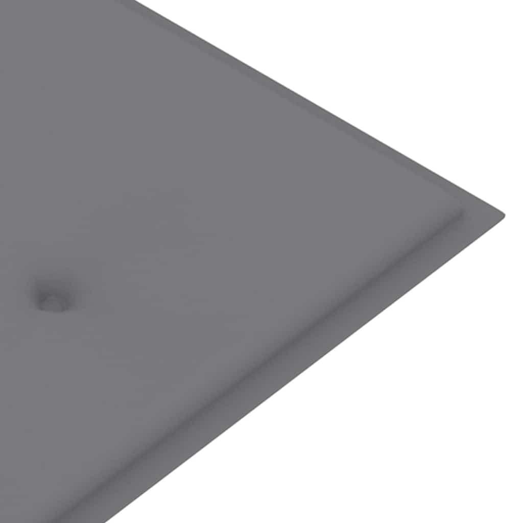vidaXL Bancă Batavia cu pernă gri, 150 cm, lemn masiv de tec vidaXL Bancă Batavia cu pernă gri, 150 cm, lemn masiv de tec