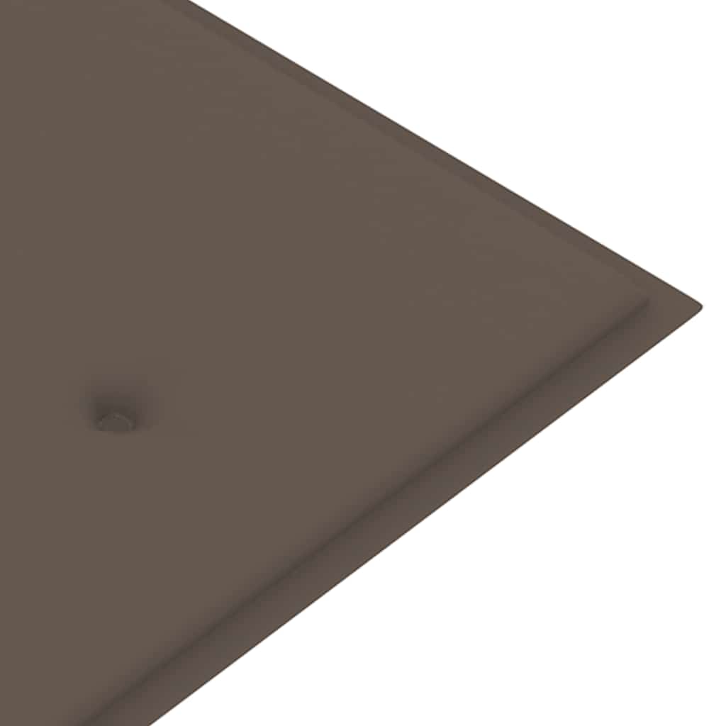 vidaXL Bancă Batavia cu pernă gri taupe, 150 cm, lemn masiv de tec vidaXL Bancă Batavia cu pernă gri taupe, 150 cm, lemn masiv de tec