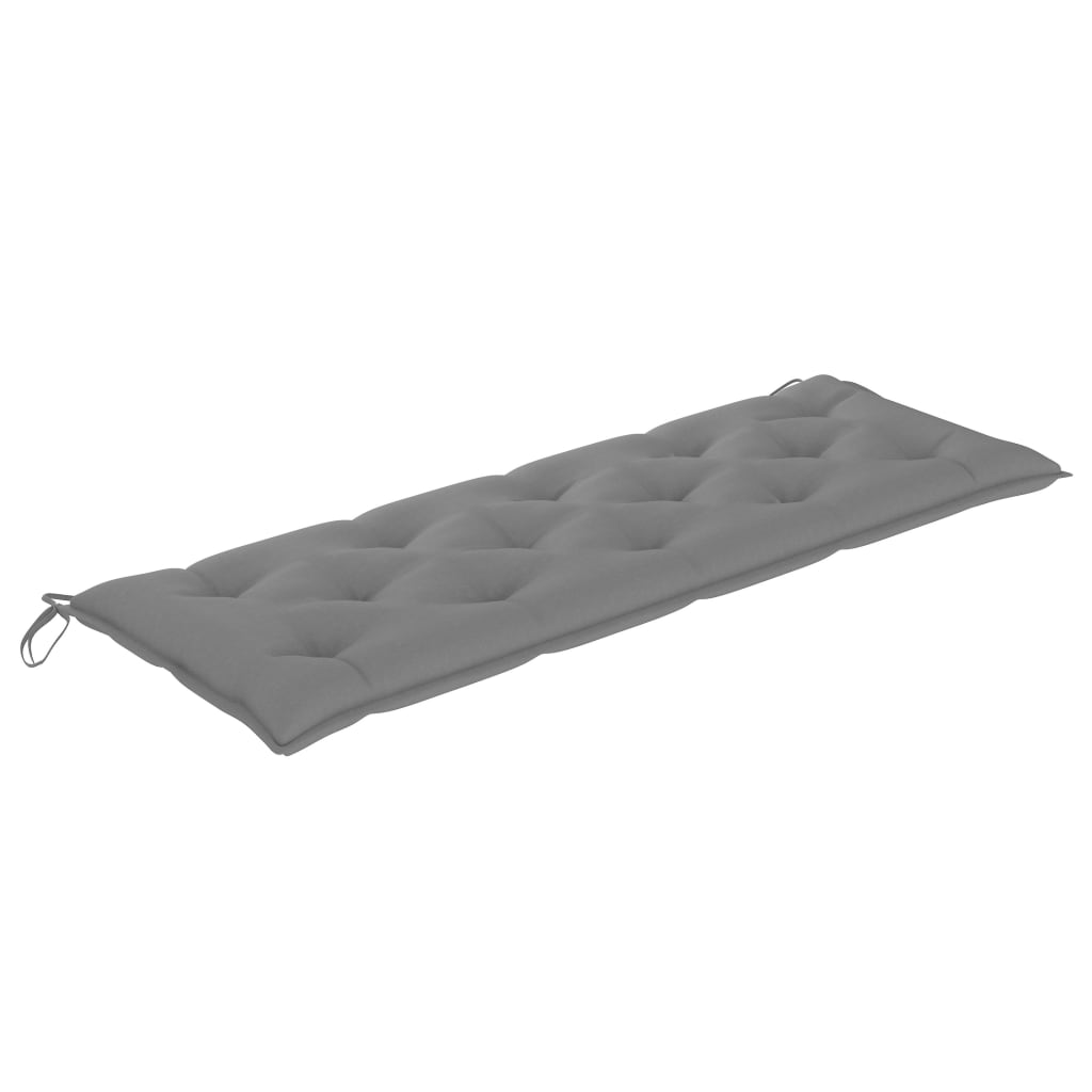 vidaXL Bancă Batavia cu pernă gri, 150 cm, lemn masiv de tec vidaXL Bancă Batavia cu pernă gri, 150 cm, lemn masiv de tec