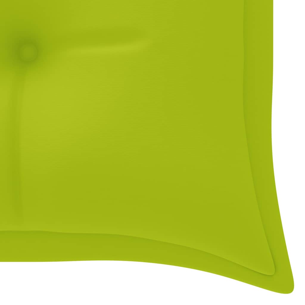 vidaXL Bancă Batavia cu pernă verde aprins, 150 cm, lemn masiv tec vidaXL Bancă Batavia cu pernă verde aprins, 150 cm, lemn masiv tec