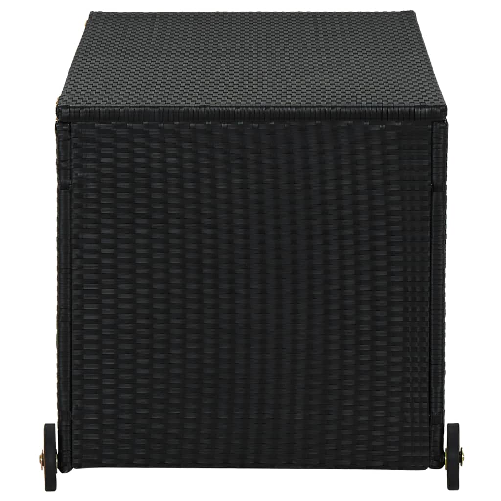 vidaXL Ladă de depozitare de grădină, negru, 120x65x61 cm, poliratan vidaXL Ladă de depozitare de grădină, negru, 120x65x61 cm, poliratan