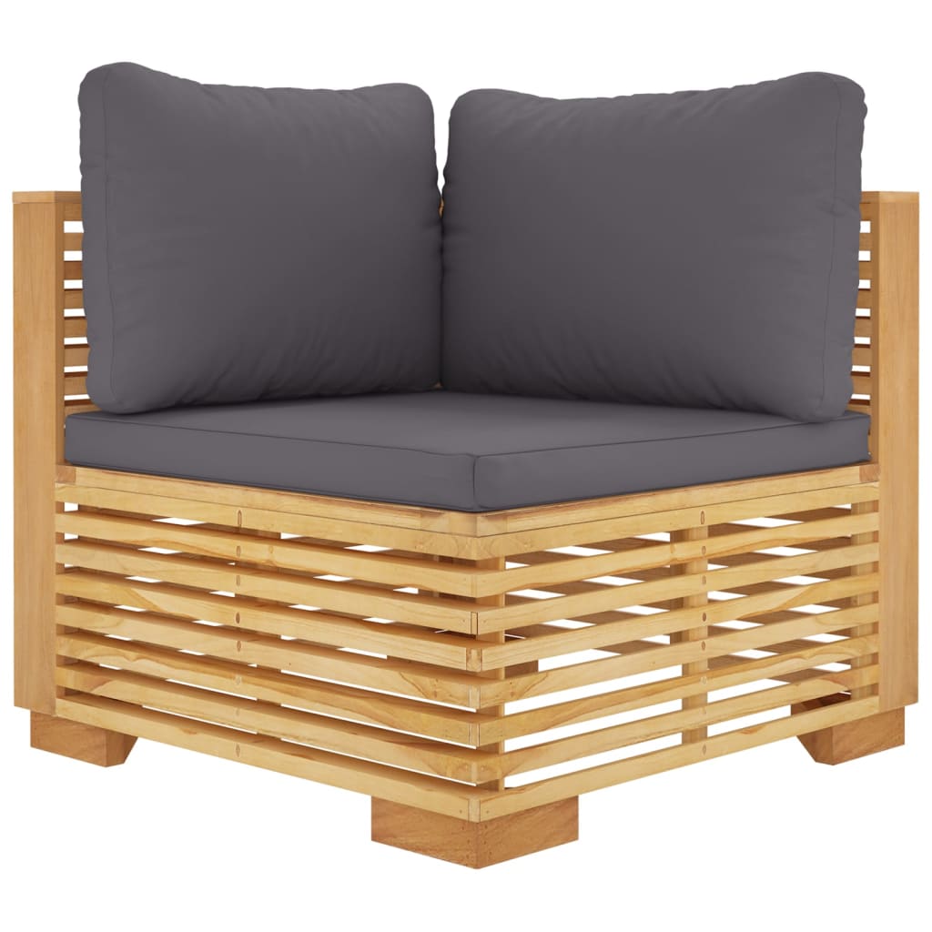 vidaXL Set mobilier grădină cu perne, 9 piese, lemn masiv de tec vidaXL Set mobilier grădină cu perne, 9 piese, lemn masiv de tec