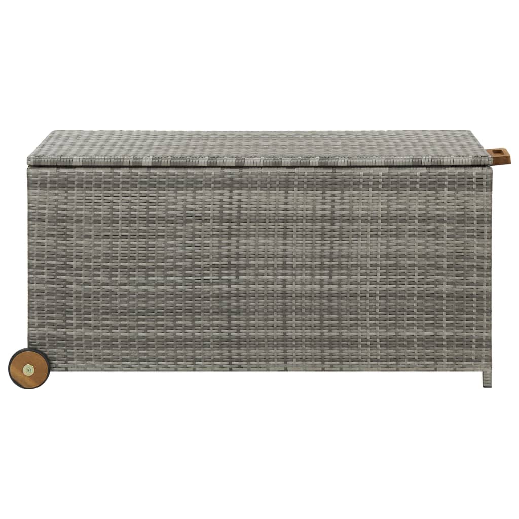 vidaXL Ladă depozitare grădină, gri deschis, 120x65x61 cm, poliratan vidaXL Ladă depozitare grădină, gri deschis, 120x65x61 cm, poliratan