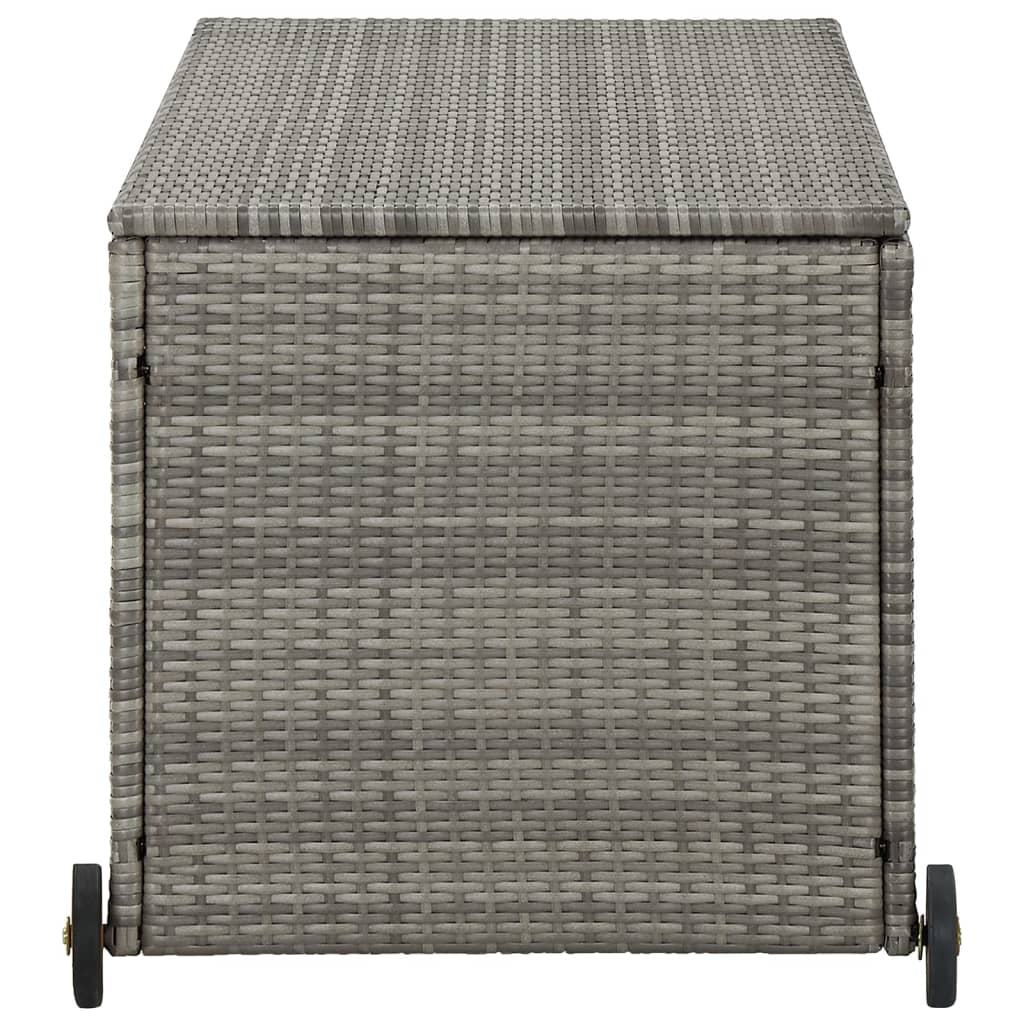 vidaXL Ladă depozitare grădină, gri deschis, 120x65x61 cm, poliratan vidaXL Ladă depozitare grădină, gri deschis, 120x65x61 cm, poliratan