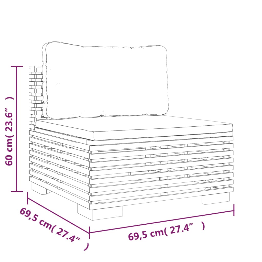 vidaXL Set mobilier grădină cu perne, 6 piese, lemn masiv de tec vidaXL Set mobilier grădină cu perne, 6 piese, lemn masiv de tec