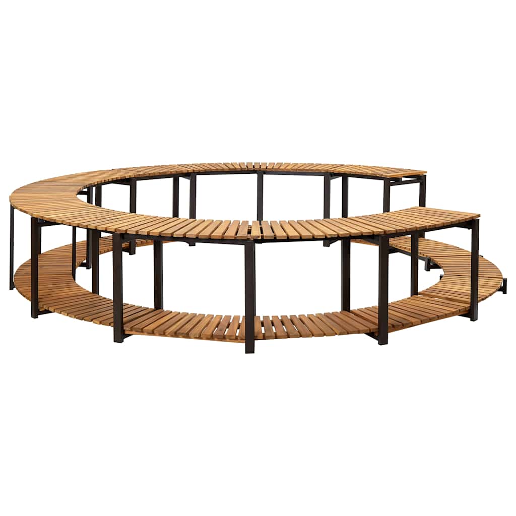 vidaXL Mobilier de împrejmuire spa, 273x53 cm, lemn masiv de acacia vidaXL Mobilier de împrejmuire spa, 273x53 cm, lemn masiv de acacia