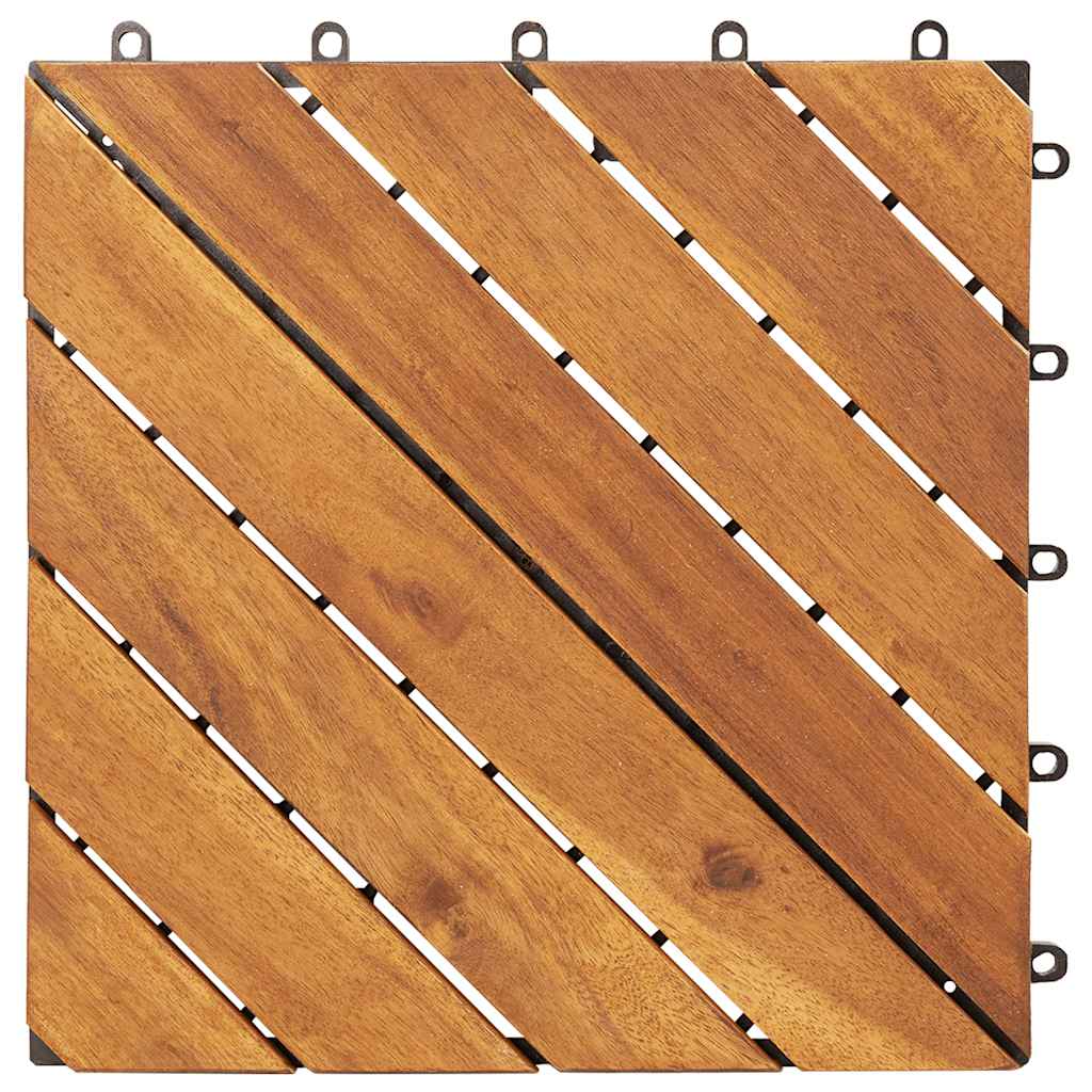 vidaXL Plăci pardoseală, 10 buc., 30x30 cm, lemn masiv de acacia vidaXL Plăci pardoseală, 10 buc., 30x30 cm, lemn masiv de acacia