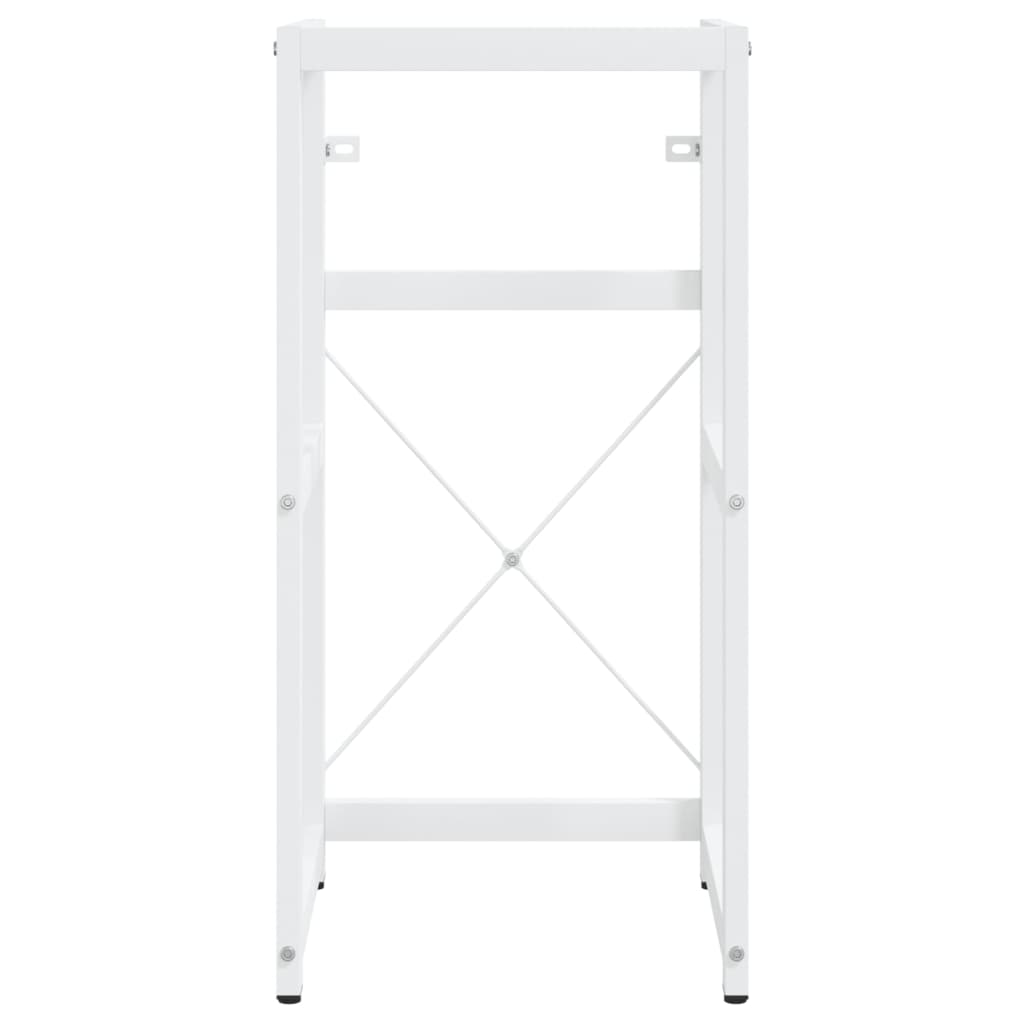 vidaXL Cadru lavoar baie cu chiuvetă încorporată, alb, fier