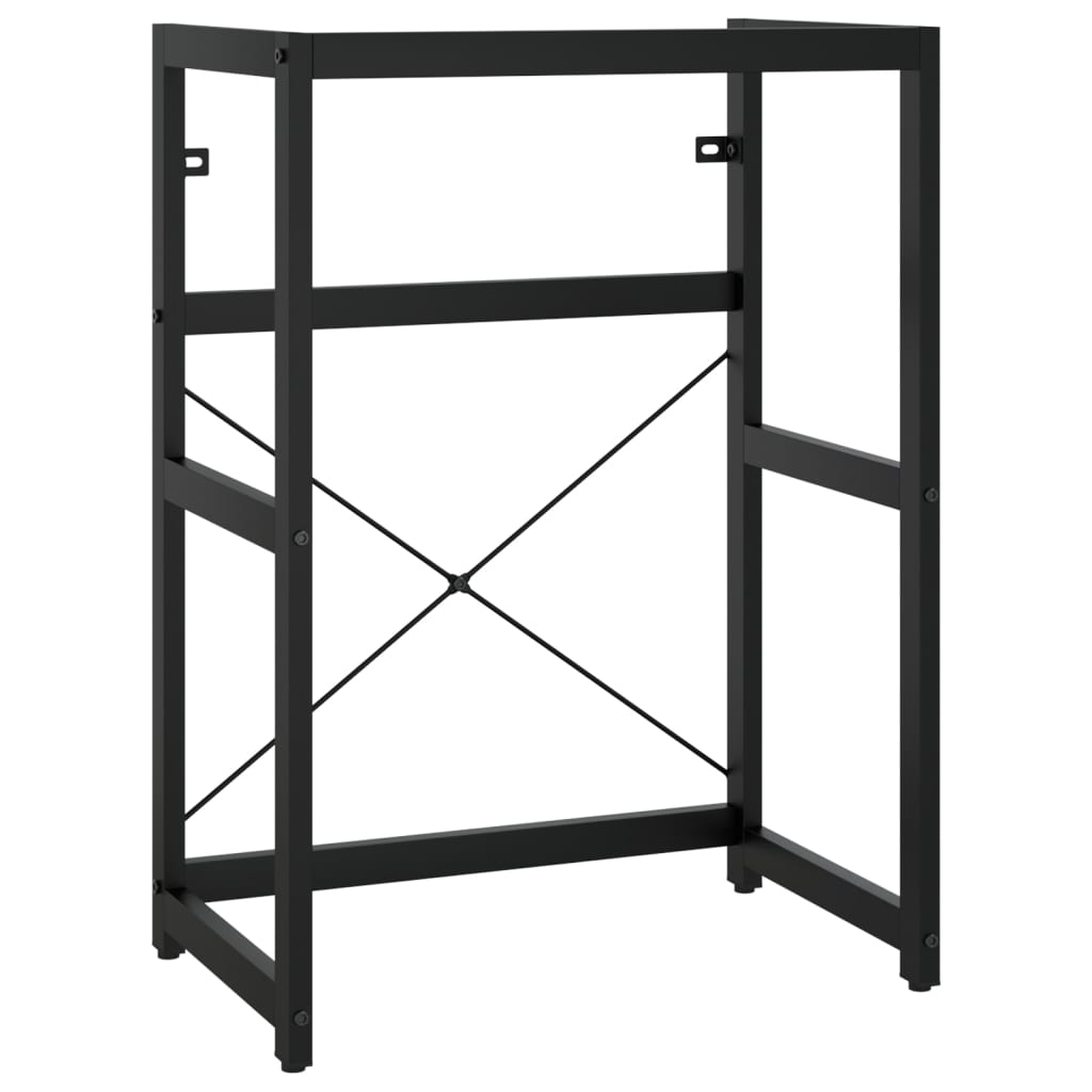 vidaXL Cadru lavoar baie cu chiuvetă încorporată, negru, fier vidaXL Cadru lavoar baie cu chiuvetă încorporată, negru, fier