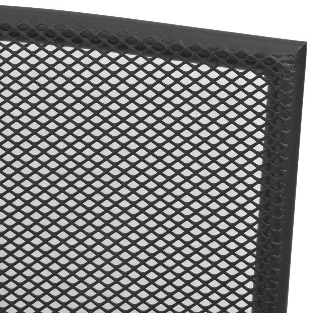 vidaXL Scaune de exterior cu design plasă, 4 buc., antracit, oțel