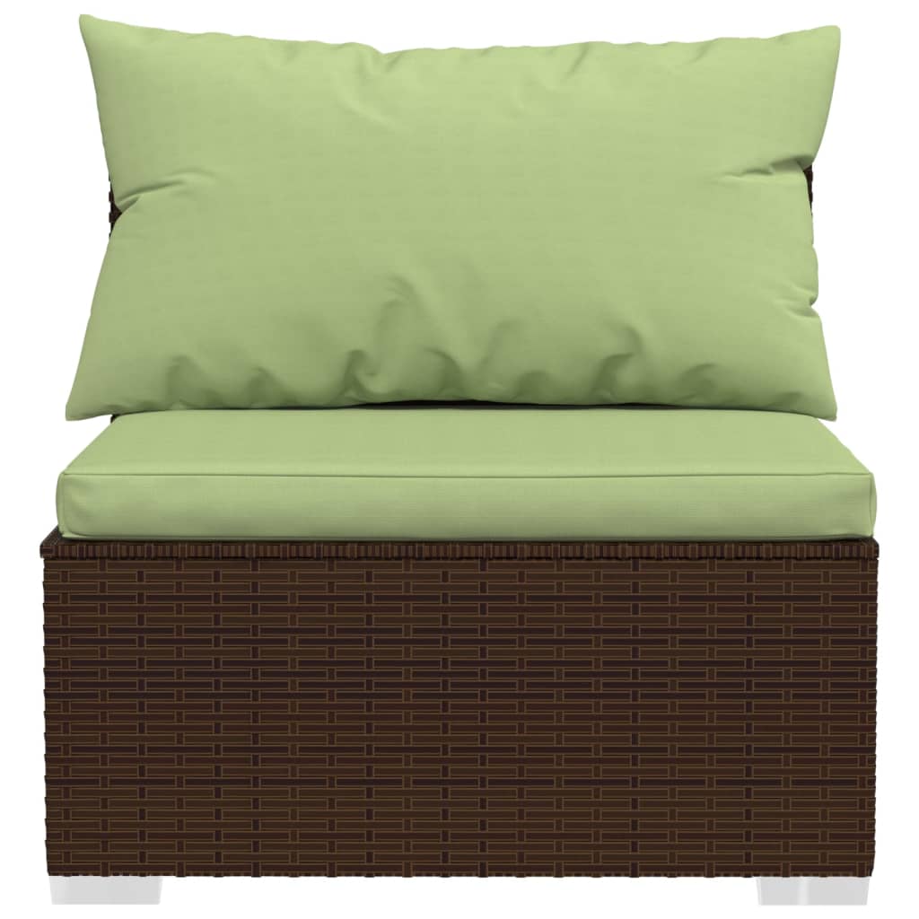vidaXL Set mobilier de grădină cu perne, 8 piese, maro, poliratan vidaXL Set mobilier de grădină cu perne, 8 piese, maro, poliratan