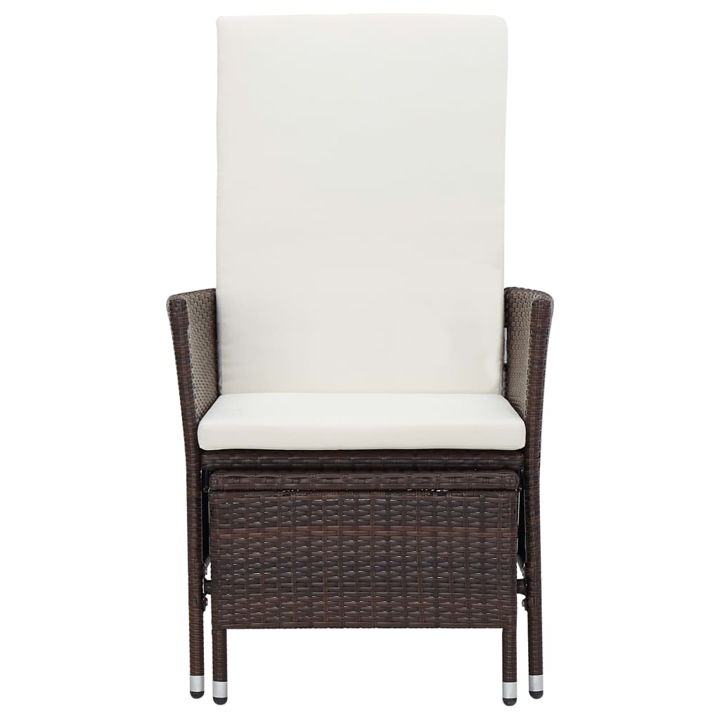 vidaXL Set mobilier relaxare grădină cu perne 2 piese maro poliratan