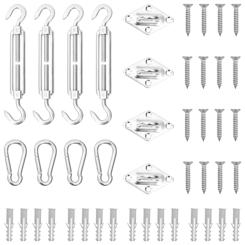vidaXL Set accesorii parasolar din oțel inoxidabil, 12 piese vidaXL Set accesorii parasolar din oțel inoxidabil, 12 piese