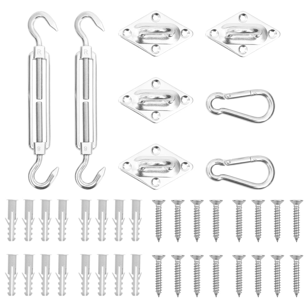 vidaXL Set accesorii parasolar, 8 piese, oțel inoxidabil vidaXL Set accesorii parasolar, 8 piese, oțel inoxidabil