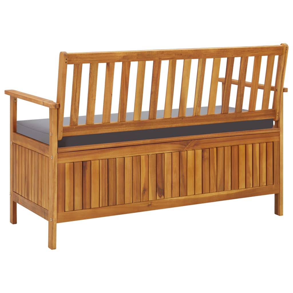 vidaXL Bancă de depozitare grădină, 120 cm, lemn masiv de acacia