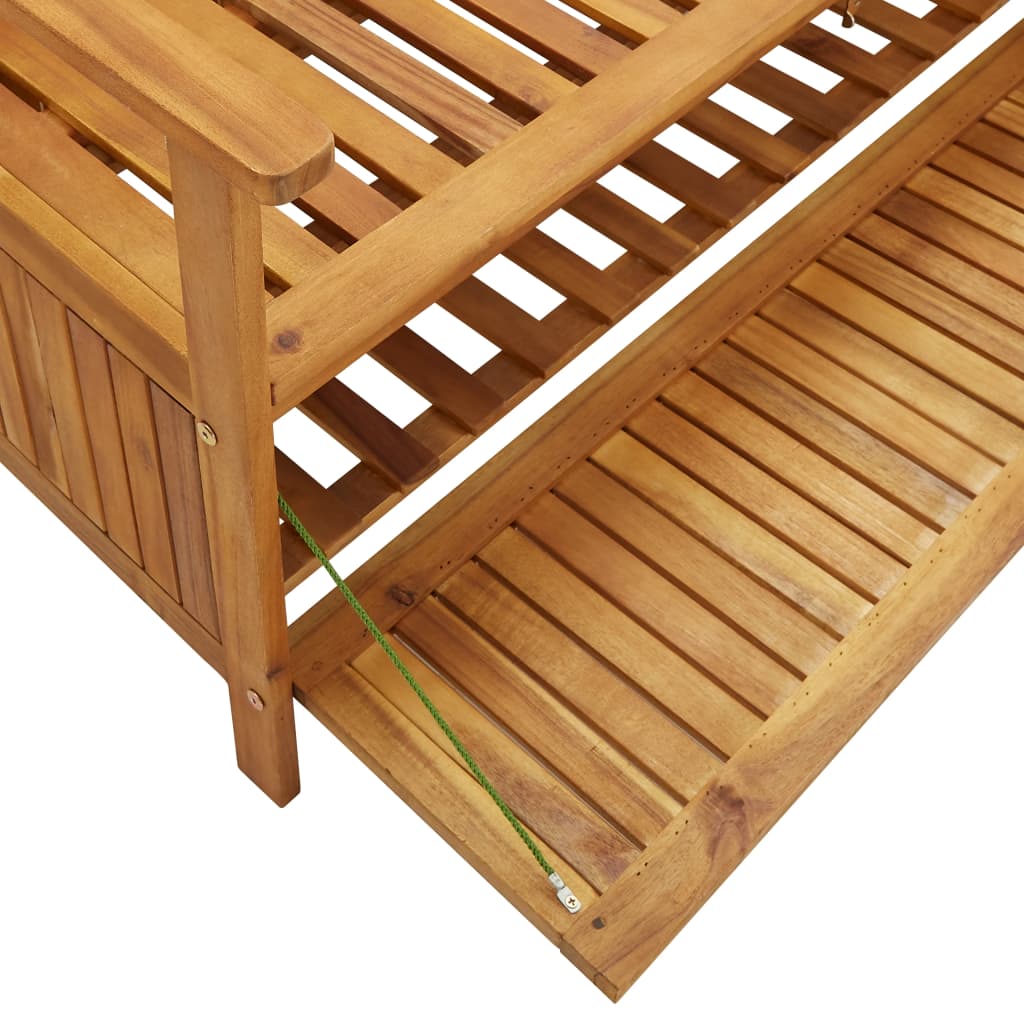vidaXL Bancă de depozitare grădină, 120 cm, lemn masiv de acacia vidaXL Bancă de depozitare grădină, 120 cm, lemn masiv de acacia