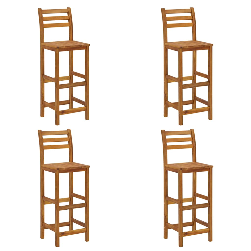 vidaXL Taburete de bar, 4 buc., lemn masiv de acacia vidaXL Taburete de bar, 4 buc., lemn masiv de acacia